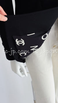 CHANEL 97S Vintage Black Silk CC Logo Coat Jacket 36 シャネル ヴィンテージ ブラック シルク CCロゴ コート ジャケット 即発