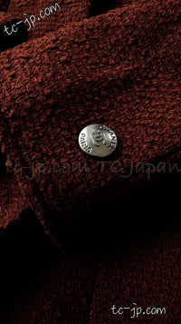 CHANEL 97A Choco Brown Wool Blend Jacket 36 38 シャネル チョコ・ブラウン・ウールブレンド・ジャケット 即発