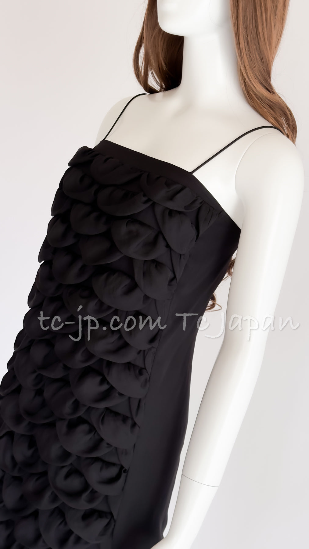 CHANEL 09C Black Sleeveless Camelia Dress 36 シャネル カメリア・ブラック・ワンピース 即発