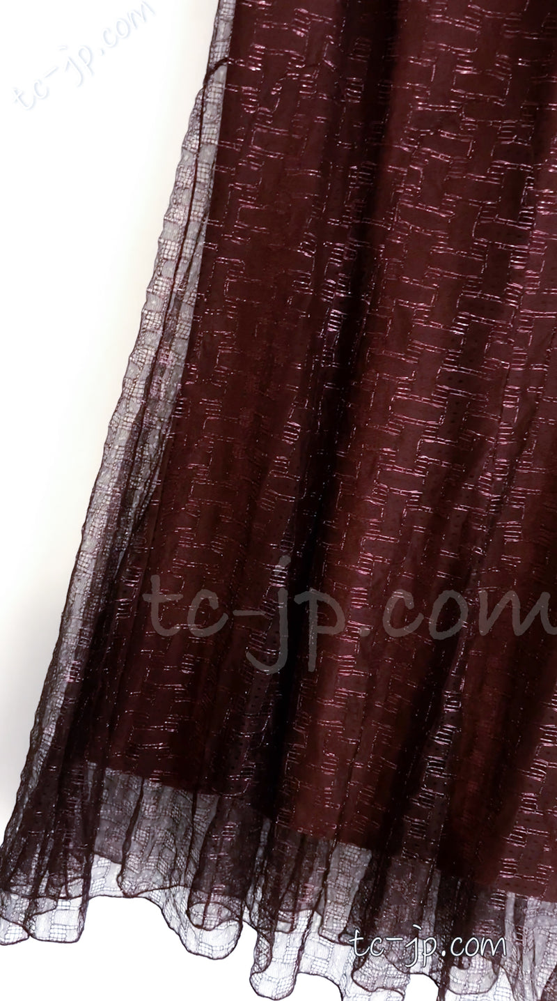 CHANEL 99A Evening long Dress 34 36 シャネル メタリック・マキシ・ロング・ドレス・ワンピース