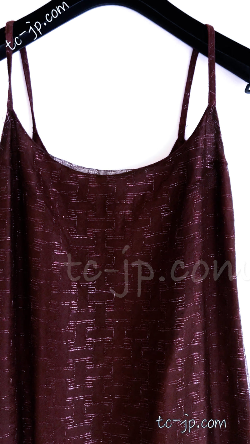 CHANEL 99A Evening long Dress 34 36 シャネル メタリック・マキシ・ロング・ドレス・ワンピース