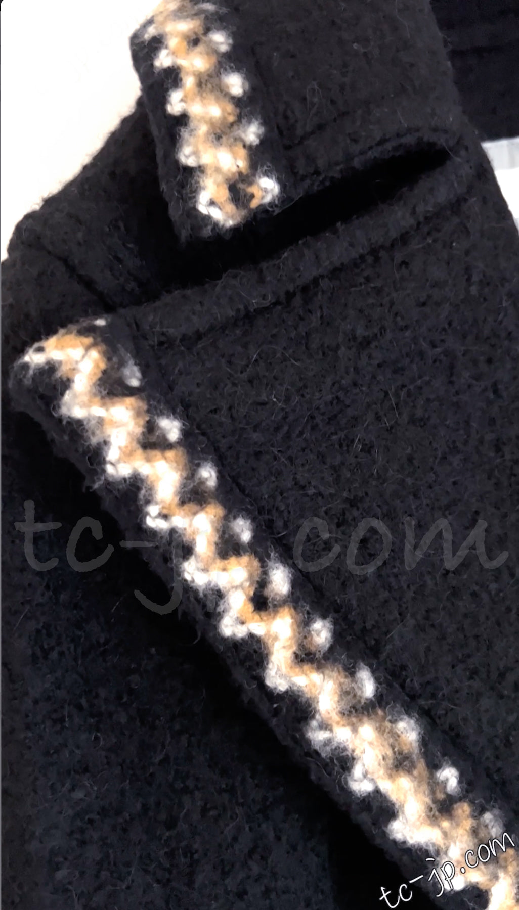 CHANEL 06A Black Wool Alpaca Coat 36 シャネル ブラック・ウール・アルパカ・コート 即発