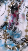CHANEL 07C Silk Shiffon 100 % CC Logo Graffiti Blouse Tops 40 シャネル カイリー・ミノーグ着・グラフィティ・シルクシフォン・ブラウス・トップス 即発 - TC JAPAN