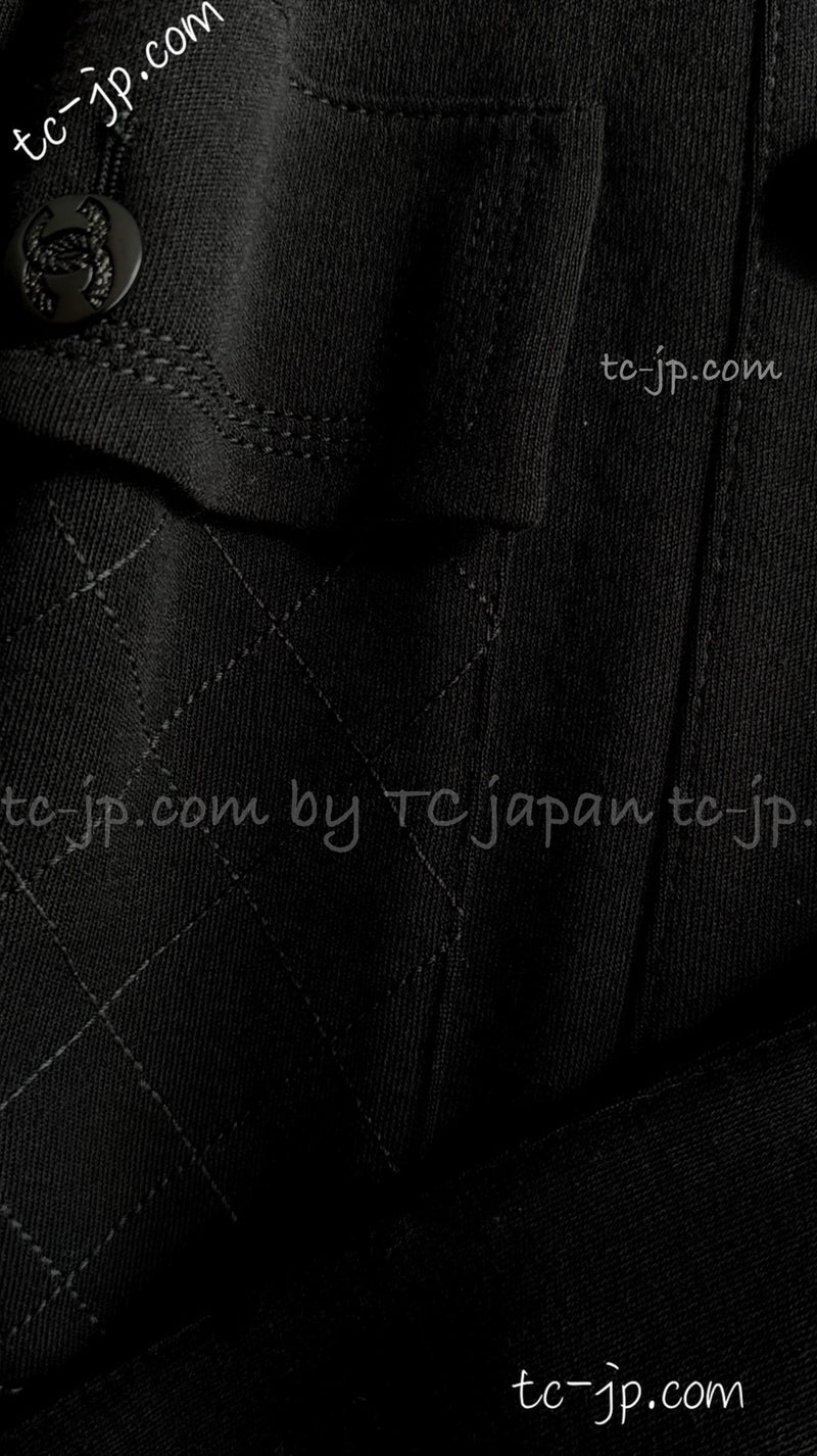 CHANEL 11A Wool Jersey Trench Coat Black or Grey 38 シャネル ブラック・グレー・トレンチ・コート 即発 - TC JAPAN