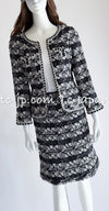 CHANEL 06C Black White Tweed Jacket Skirt Suit 36 38 シャネル ブラック・ホワイト・ツイード・ジャケット・スカート・スーツ 即発
