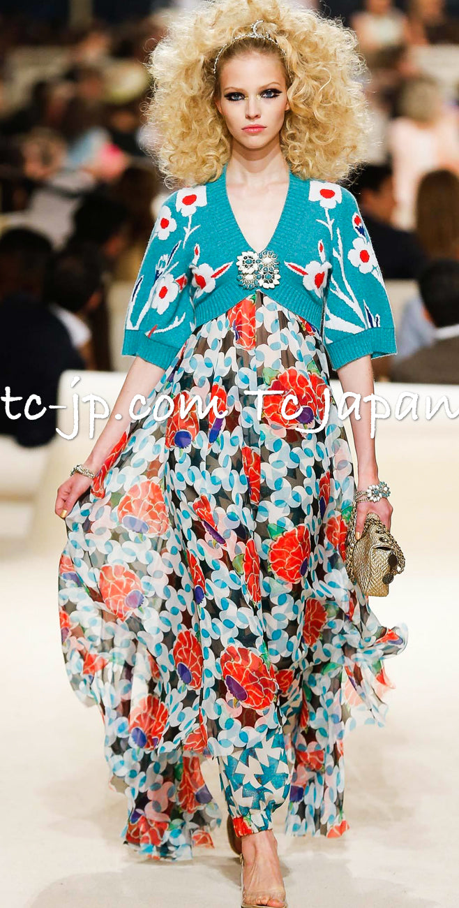 CHANEL 15C Flower Print Silk Maxi Dress 34 シャネル 花柄シルク・マキシ・キャミソールワンピース 即発