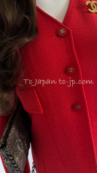CHANEL 96S Coral Peach Jacket Coat 38 シャネル コーラルピーチ・ジャケット・コート 即発