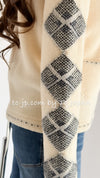 CHANEL 02A Black Grey ivory Creme wool Cardigan 38 シャネル  ブラック・グレー・アイボリークリーム・ウール カーディガン 即発