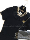 CHANEL 08A Black Cashmere Knit Dress 38 シャネル ブラック・ニット・カシミア・ワンピース 即発
