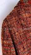 CHANEL 98A Brown Orange Tweed Jacket 42 シャネル ブラウン・オレンジ・ツイード・ジャケット