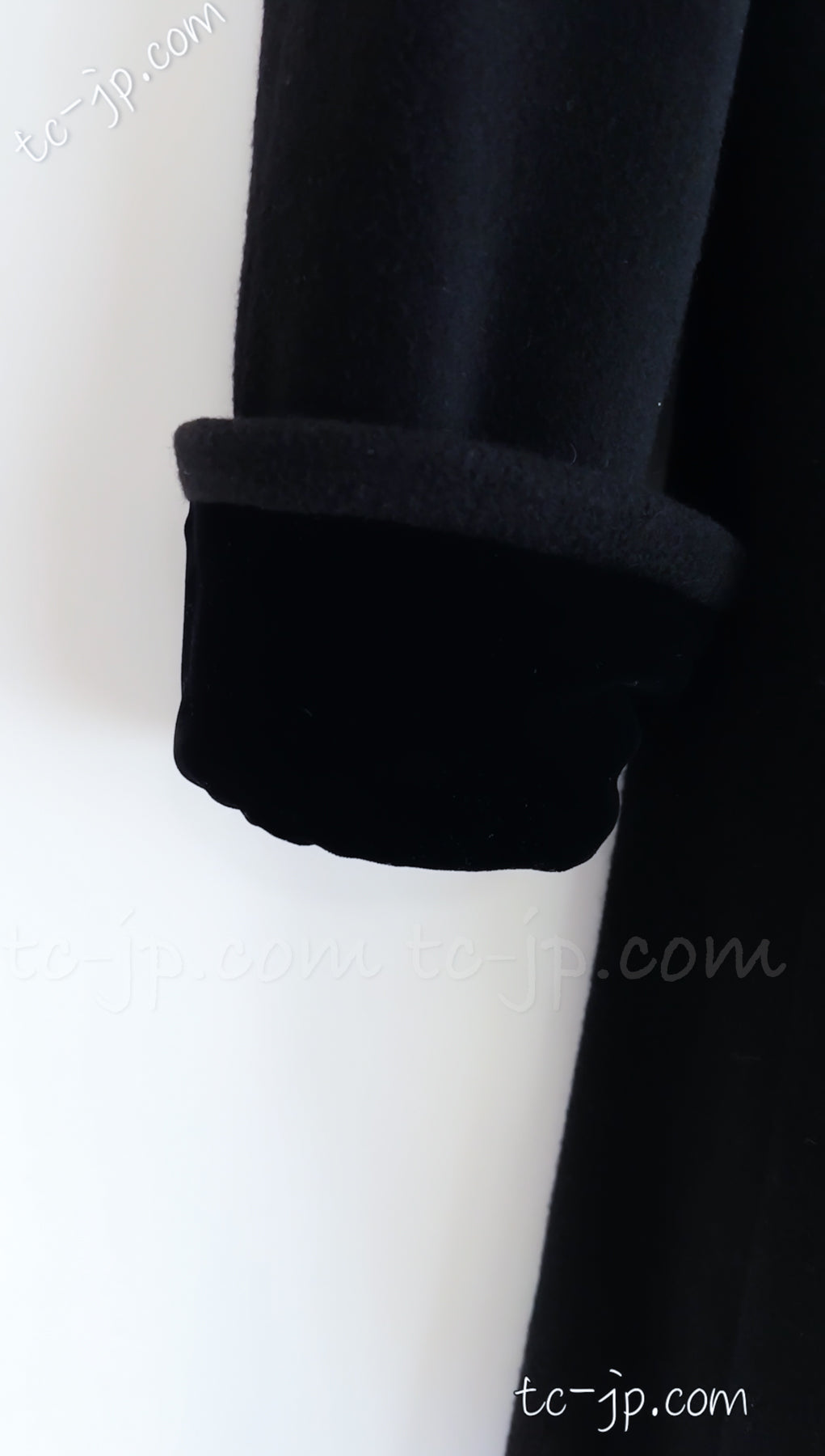 CHANEL 89A Vintage Black Cashmere 100% Long Coat 46 48 50 シャネル ヴィンテージ・ブラック・カシミア100% ロングコート 即発