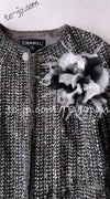 CHANEL 06S Grey Silver Metallic trim Jacket 44 46 シャネル グレー・シルバー・メタリック トリム・ジャケット