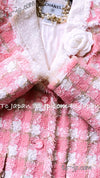 CHANEL 04C Pink White Tweed Fringe Jacket 36 38 40 42 44 シャネル ピンク・ホワイト・ツイード・フリンジ・ジャケット 即発