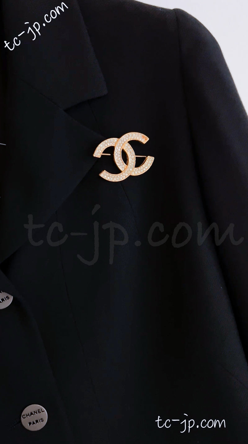 CHANEL 00C Black Wool Blazer Jacket Skirt Suit 34 40 シャネル ブラック・ウール・ブレザー・ジャケット スカート スーツ