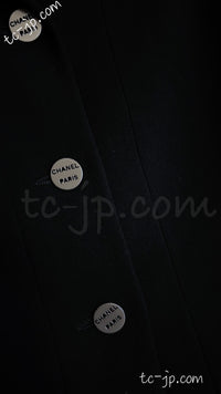 CHANEL 00C Black Wool Blazer Jacket Skirt Suit 34 40 シャネル ブラック・ウール・ブレザー・ジャケット スカート スーツ