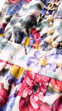 CHANEL 15C Floral Sleeveless Silk Dress Jacket  38 シャネル フローラル・シルク・ワンピース ジャケット 即発