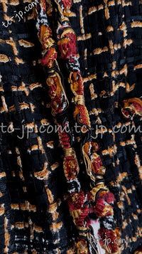 CHANEL 11C Black Brown Gold Beaded Braided Trim Jacket Dress 36 シャネル ブラック・ブラウン・ゴールド・ビーズ・ブレイドトリム・ジャケット・ワンピース 即発