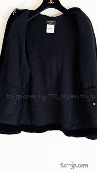 CHANEL 15B Black CC Logo Zip Hoodie Tops 36 38 40 シャネル ブラック・CCロゴ・パイルジップ・パーカー