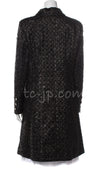 CHANEL 20PF Black Tweed Coat 42 シャネル ブラック・ツイード・コート