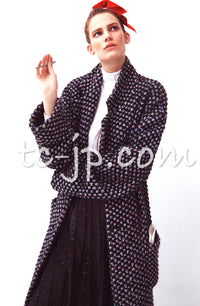 CHANEL 06A Black Metallic Multicolor Tweed Jacket Skirt 34 シャネル ブラック・メタリック・ツイード・ジャケット・スカート