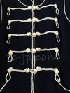 CHANEL 09S Pearl Navy Dress Jacket 34 36 シャネル ナポレオン・パール装飾・ネイビー ・ミリタリー・ワンピース・ジャケット 即発