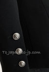 CHANEL 08PF Black Wool Lion Button Blazer Jacket 36 シャネル ブラック・ウール・ライオンボタン・ジャケット