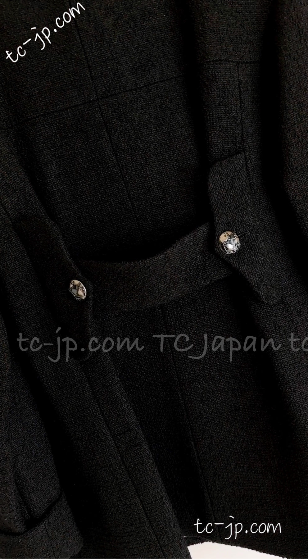 CHANEL 13A Black Wool Silk Jacket Coat 42 シャネル  ブラック・ウール・シルク・ジャケット 即発