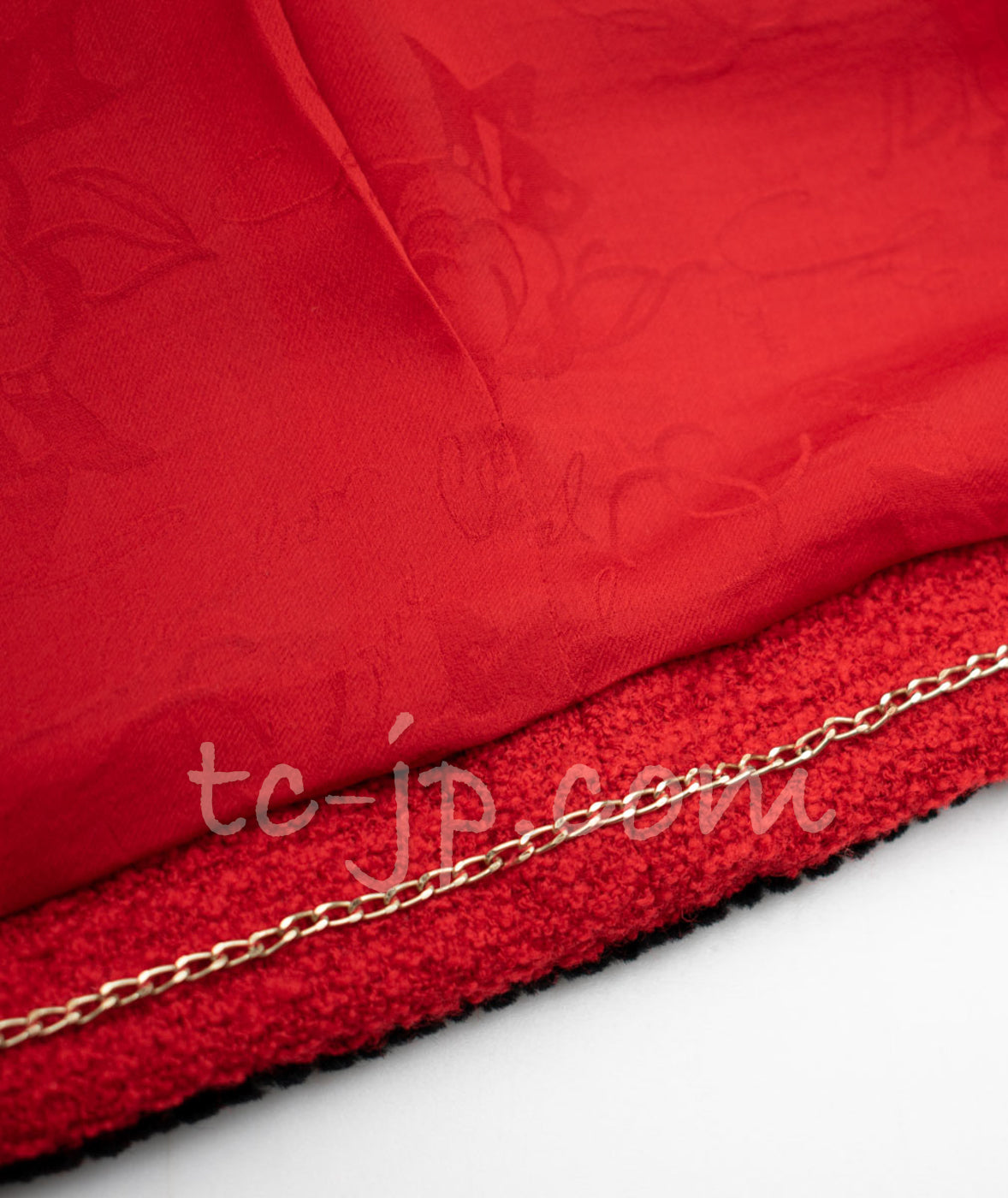 CHANEL 09PF $6K Red Moscow Wool Jacket Suit 38 シャネル レッド・ロマノフ・ツイード・ジャケット