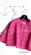 CHANEL 19A Pink Wool Tweed Cape Jacket 34 36 38 40 42シャネル ピンク・ウール・ツイード・ケープ・ジャケット 即発