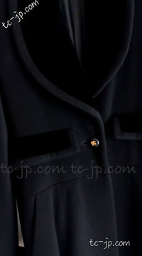 CHANEL 89A Vintage Black Cashmere 100% Long Coat 46 48 50 シャネル ヴィンテージ・ブラック・カシミア100% ロングコート 即発
