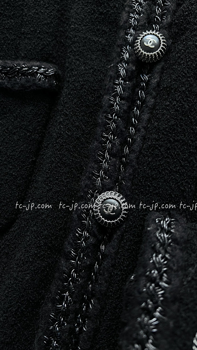 CHANEL 08A Little Black Jacket Tweed Wool 34 シャネル リトル ブラック ジャケット ツイード ウール 即発