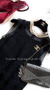 CHANEL 06S Black Sheer Sleeveless Dress 36 シャネル 冠婚葬祭ブラック・オーガンジー・ワンピース 即発