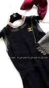 CHANEL 06S Black Sheer Sleeveless Dress 36 シャネル 冠婚葬祭ブラック・オーガンジー・ワンピース 即発