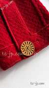 CHANEL 92A Vintage Red Gold Buttons Tweed Jacket 42 シャネル ヴィンテージ・レッド・ゴールドボタン・ツイード・ジャケット 即発