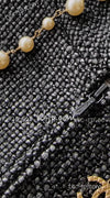 CHANEL 00A Dark Gray Zipper Setup Vest Skirt 34 36 シャネル 訳あり！ダークグレー・ジップアップ・ベスト・セットアップ・スカート 即発