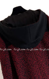 CHANEL 11A Black Red Wool Duffle Coat 38 シャネル ブラック レッド ウール ダッフル コート 即発