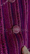 CHANEL 01S Purple Striped Sequin Jacket 44 シャネル パープル・ストライプ・スパンコール・ジャケット 即発