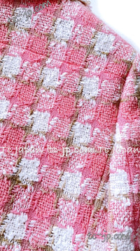 CHANEL 04C Pink White Tweed Fringe Jacket 36 38 40 42 44 シャネル ピンク・ホワイト・ツイード・フリンジ・ジャケット 即発