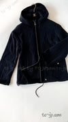 CHANEL 15B Black CC Logo Zip Hoodie Tops 36 38 40 シャネル ブラック・CCロゴ・パイルジップ・パーカー