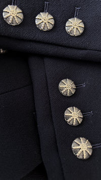 CHANEL 20S Navy Wool Jacket Coat 38 シャネル ネイビー・ウール・ジャケット・コート