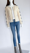 CHANEL 02A Black Grey ivory Creme wool Cardigan 38 シャネル  ブラック・グレー・アイボリークリーム・ウール カーディガン 即発