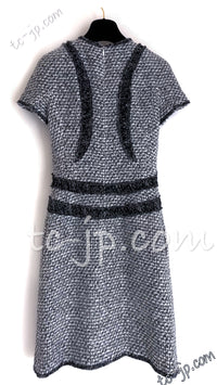 CHANEL 13S Keira Knightley Actress Gray White Tweed Dress 34 シャネル キーラナイトレイ着用 グレー ホワイト ツイード ワンピース 即発