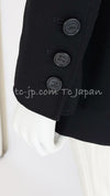 CHANEL 97S Vintage Black Silk CC Logo Coat Jacket 36 シャネル ヴィンテージ ブラック シルク CCロゴ コート ジャケット 即発