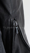 CHANEL 09A Black Lambskin Biker Zipper Jacket 34 36 シャネル ブラック・ラムスキン・レザー・バイカー・ジッパー・ジャケット