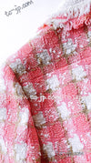 CHANEL 04C Pink White Tweed Fringe Jacket 36 38 40 42 44 シャネル ピンク・ホワイト・ツイード・フリンジ・ジャケット 即発
