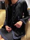CHANEL 13A Little Black Tweed Jacket 38 シャネル 女優 チェ・ジュウの定番ツイード・リトル・ブラック・ジャケット 即発