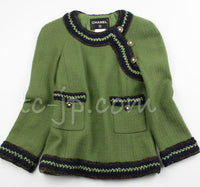 CHANEL 10PF Paris Shanghai Green Braid Skirt Jacket 36 シャネル グリーン・ブレイド・ジャケット スカート スーツ - TC JAPAN