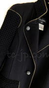 CHANEL 15PF Salzburg Black Wool Coat Gripoix Buttons 38 シャネル ザルツブルグ ブラック ウール コート グリポワ宝石ボタン 即発