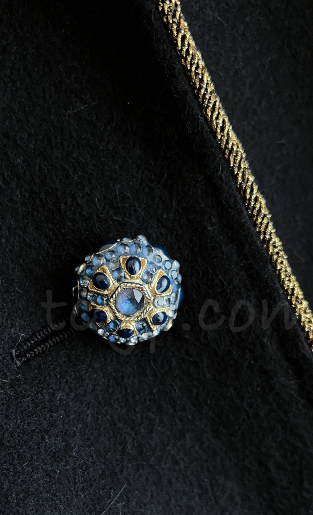 CHANEL 15PF Salzburg Black Wool Coat Gripoix Buttons 38 シャネル ザルツブルグ ブラック ウール コート グリポワ宝石ボタン 即発