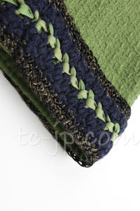 CHANEL 10PF Paris Shanghai Green Braid Skirt Jacket 36 シャネル グリーン・ブレイド・ジャケット スカート スーツ - TC JAPAN